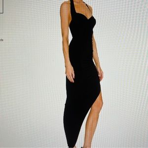 Gorgeous black medium Norma Kamali Cayla Side Drape Gown worn once